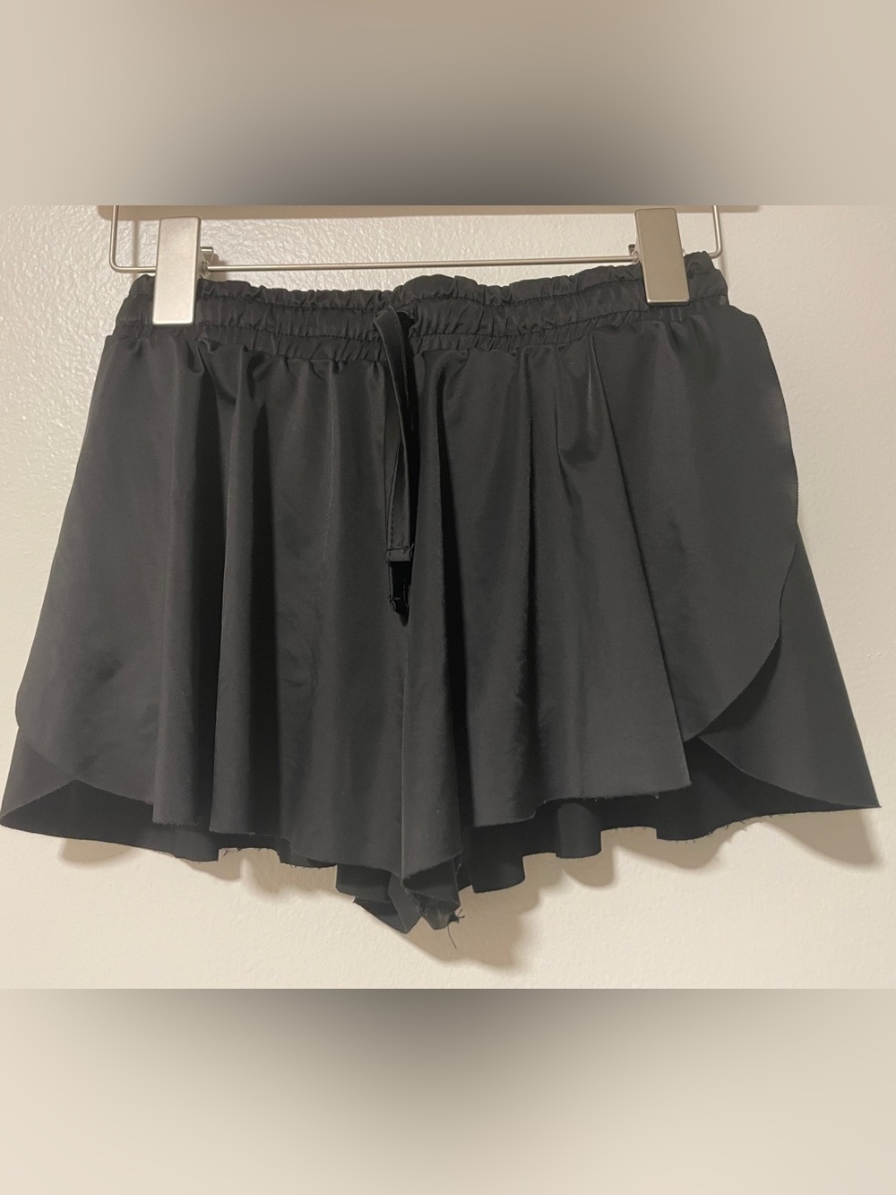 Btween Black Layered Skort Scalloped Flounce Shorts Juniors Size 10